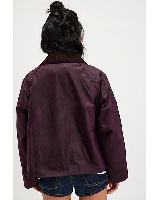 Barbour Purple Arlene Wax Jacket