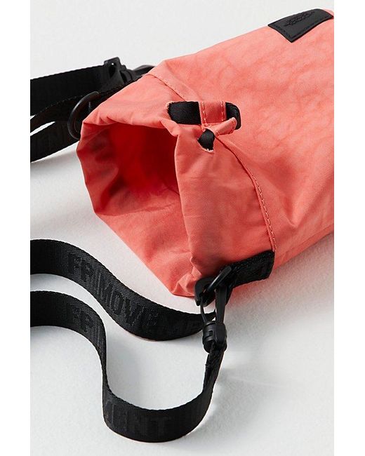 Free People Red Road Runner Recycled Nylon Bucket Bag