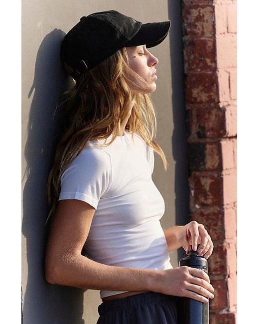 Fp Movement Black Warm Up Ribbed Tee