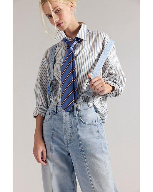 Free People Multicolor Berkley Suspender Jeans