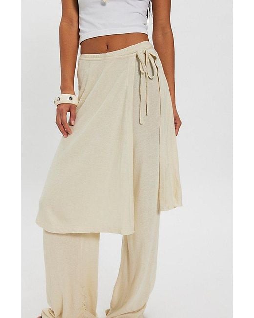 Free People Natural Gauzy Knit Skants Top By