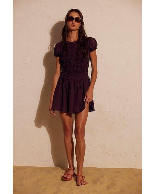 free-est Brown Say Hello Smocked Tunic By