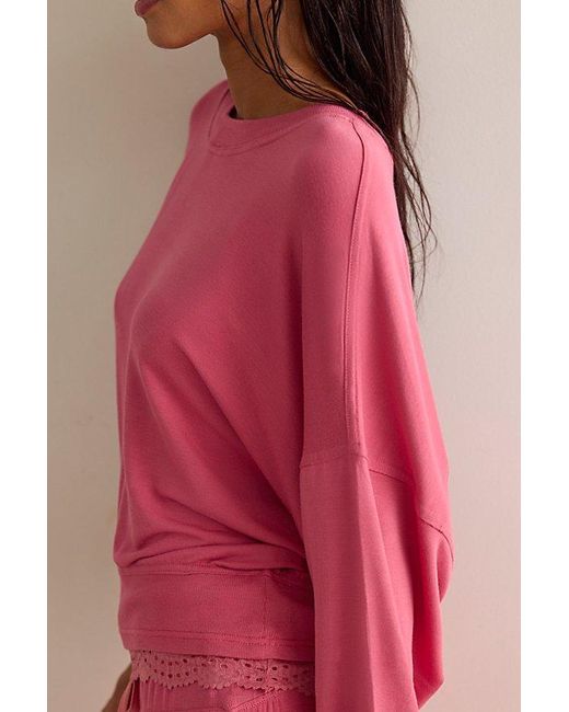 Intimately By Free People Pink Dream State Pullover By