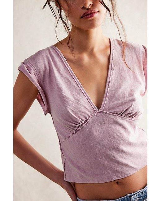 Free People Purple We The Free Ivy Tee
