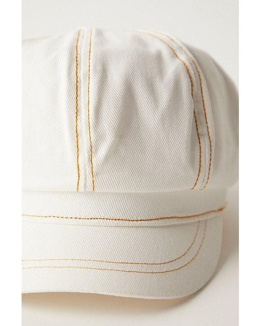 Free People White Blakely Bubble Cadet Cap