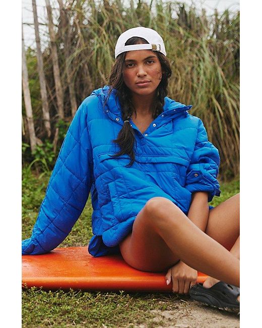 Fp Movement Blue Pippa Packable Pullover Puffer