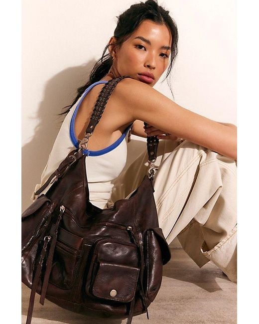 Free People We The Free Ledger Leather Bag in Brown Lyst UK