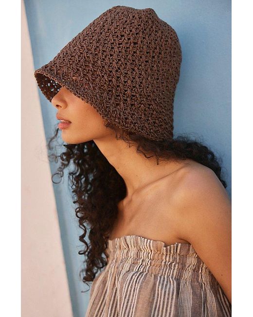 Free People Brown Sailor Straw Hat