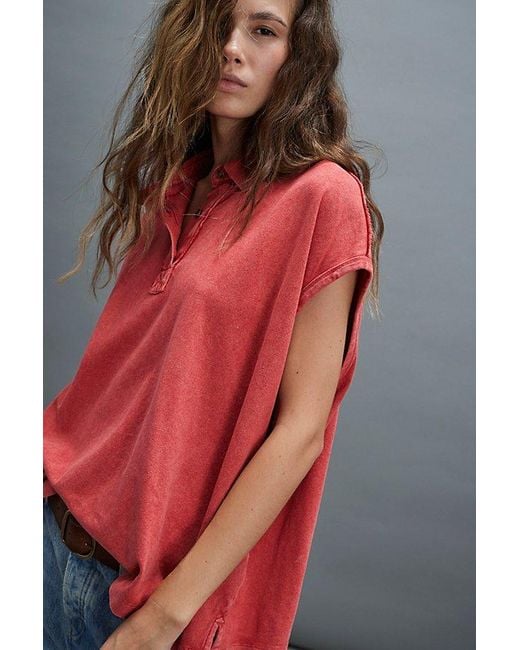 Free People Red We The Free Keep On Polo