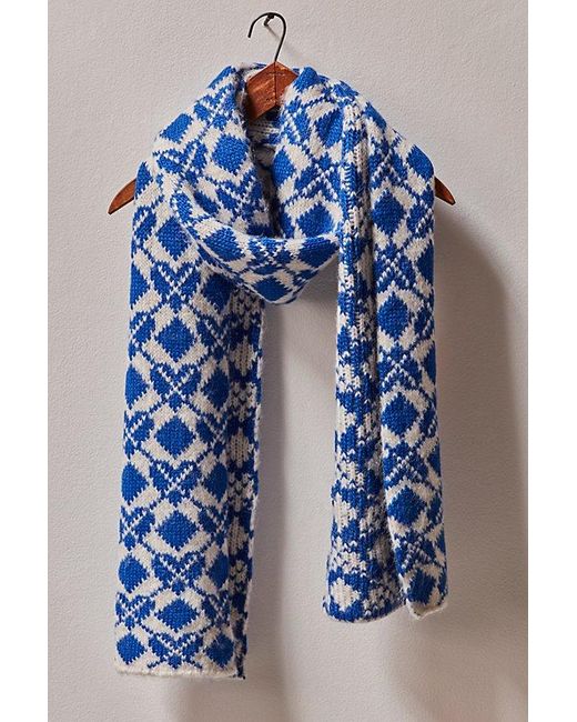 Free People Blue Matchback Scarf