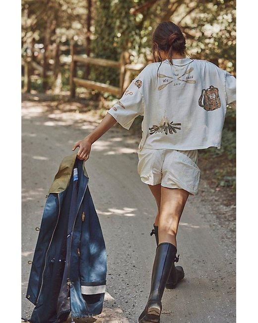 Free People White Mountain View Graphic Tee By