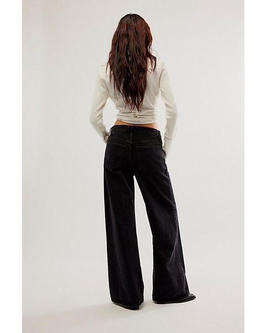 Agolde Natural Clara Low-Rise Baggy Flare Jeans