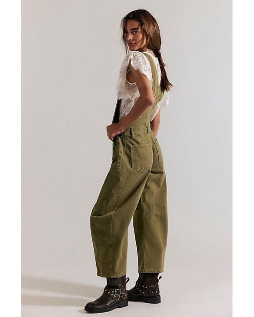 Free People Natural We The Free Good Luck Barrel Overalls