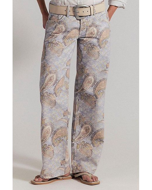 Free People Gray Tennessee Low-Rise Illusions Jeans