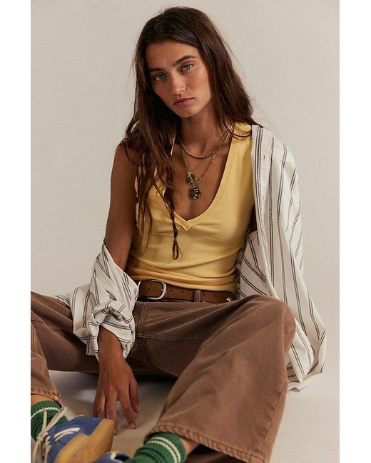 Free People Brown Neria Tank Top