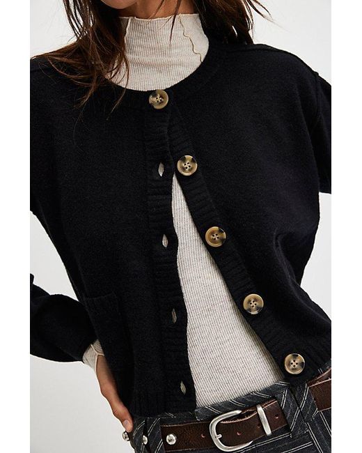 Free People Black Luna Cardigan