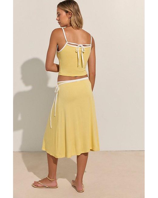 free-est Yellow Opal Skirt Set By