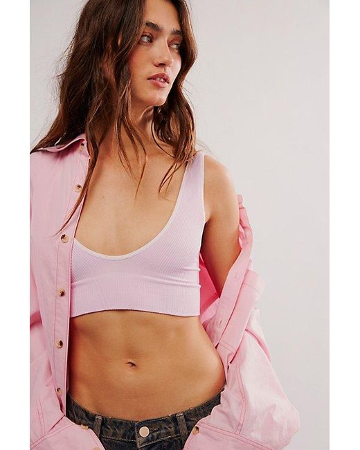 Free People Pink Lost On You Bralette