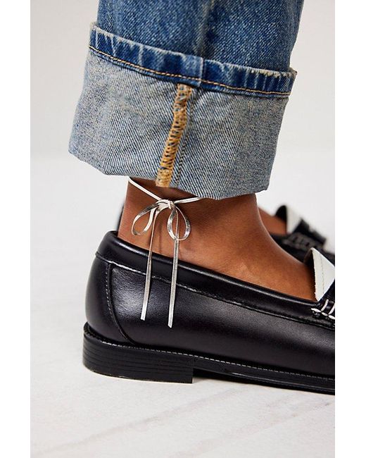 Free People Blue Bryn Bow Anklet