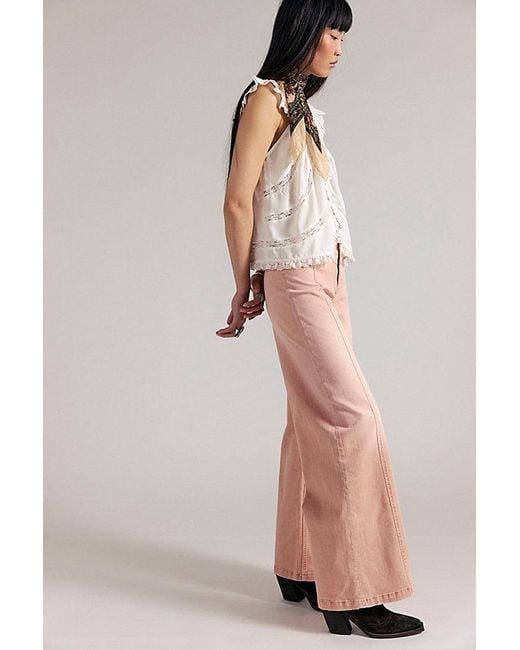 Free People Purple We The Free Libre Wide-Leg Jeans