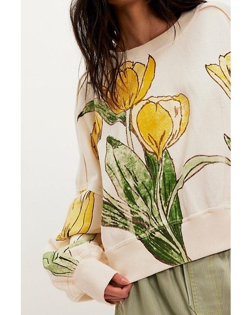 Free People Natural Gaia Sweatshirt