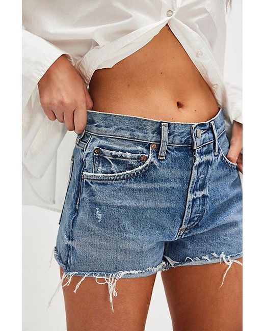 Agolde Blue Parker Shorts