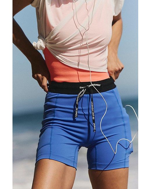 Fp Movement Blue Streamline Run Shorts