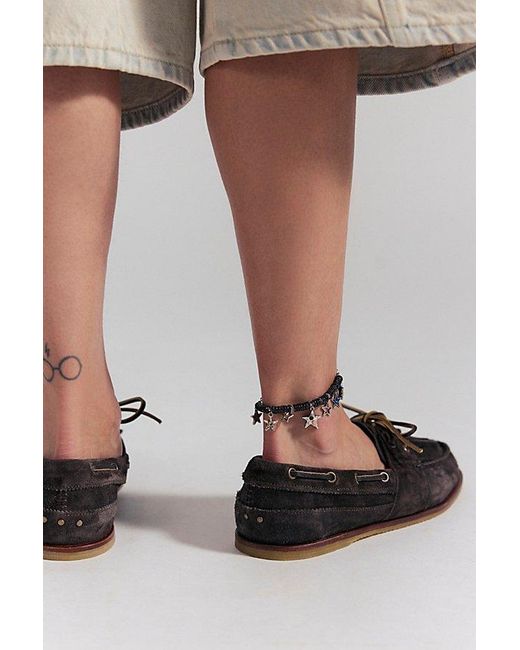 Free People Gray Benny Boat Shoes