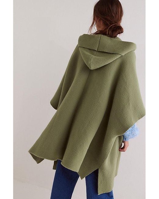 Free People Blue All I Need Cozy Hooded Duster