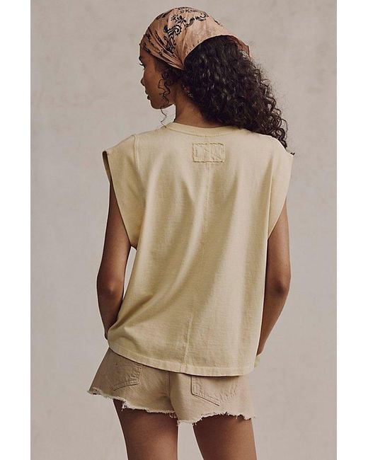 Free People Brown Atlas Muscle Tee
