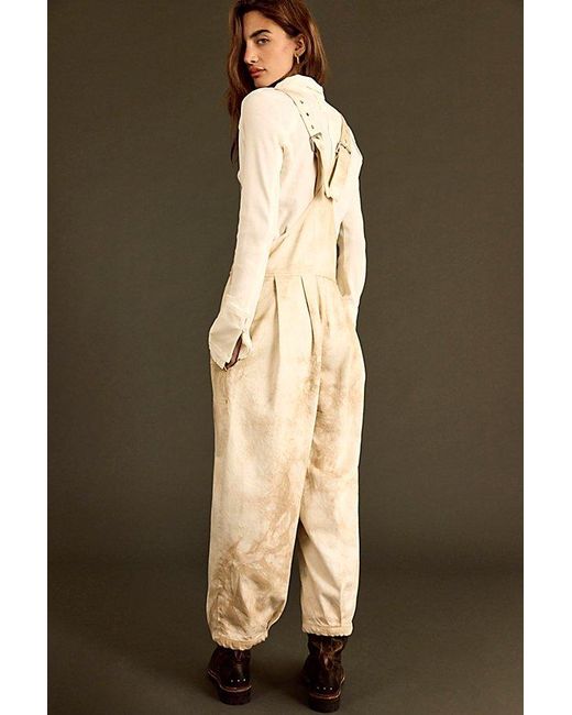 Free People Natural Felix Denim Dungarees
