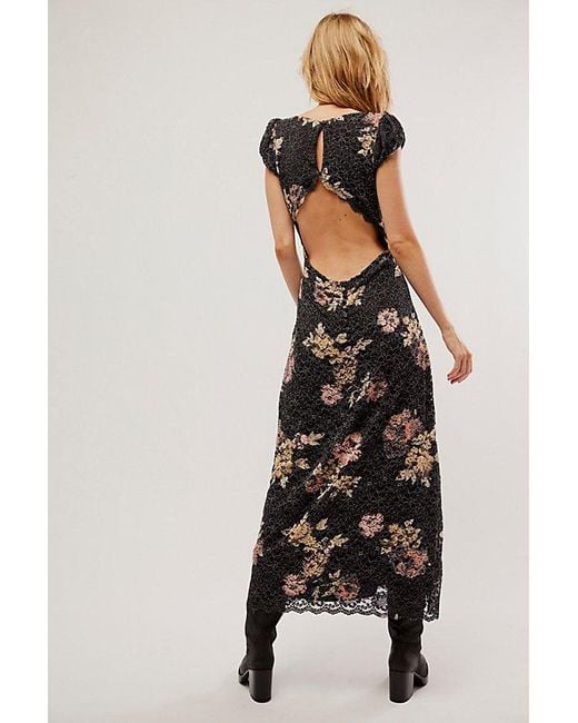 Free People Butterfly Babe Lace Maxi Dress At In Black Combo, Size: Medium