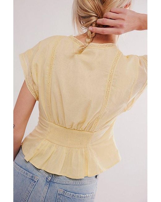 Free People Natural Solid Landy Top