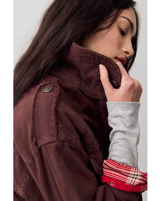 Free People Red Marlo Surplus Jacket