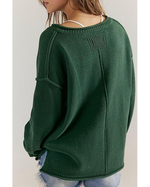 Free People Blue Ella Roll-Neck Sweater