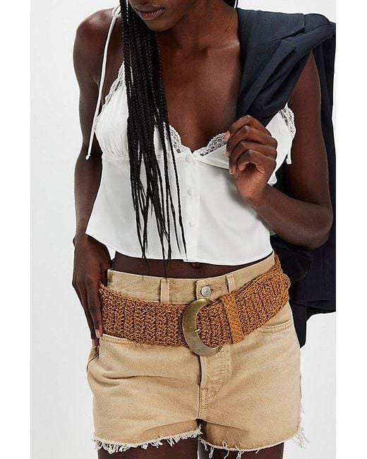 Free People Brown Coastal Waist Belt