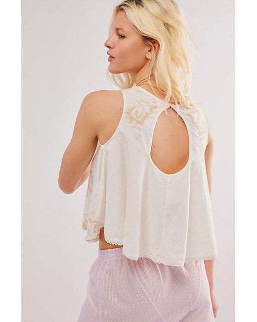 Free People White Fun And Flirty Embroidered Top