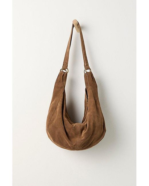 Free People Brown Roma Suede Tote Bag