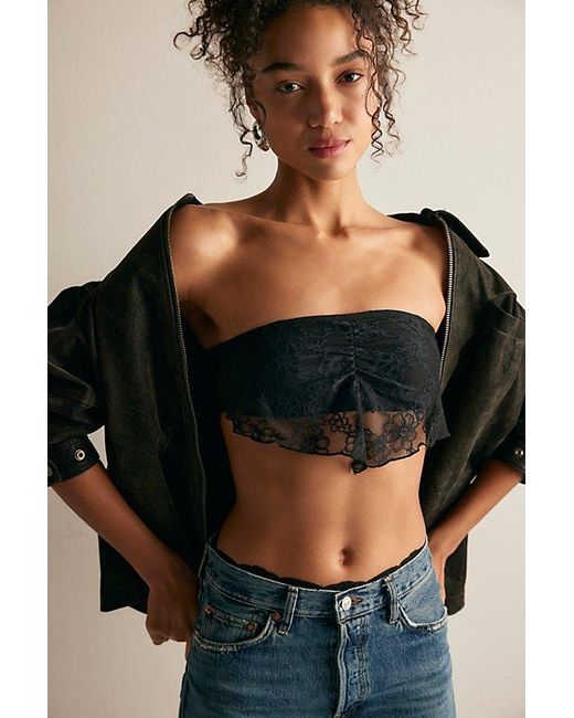 Intimately By Free People Black Lace Scarf Bandeau By