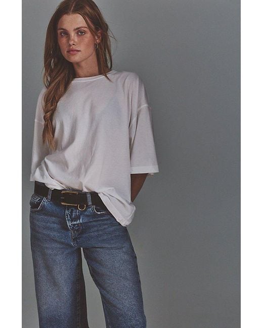 Free People White We The Free Perfect Oversized Tee