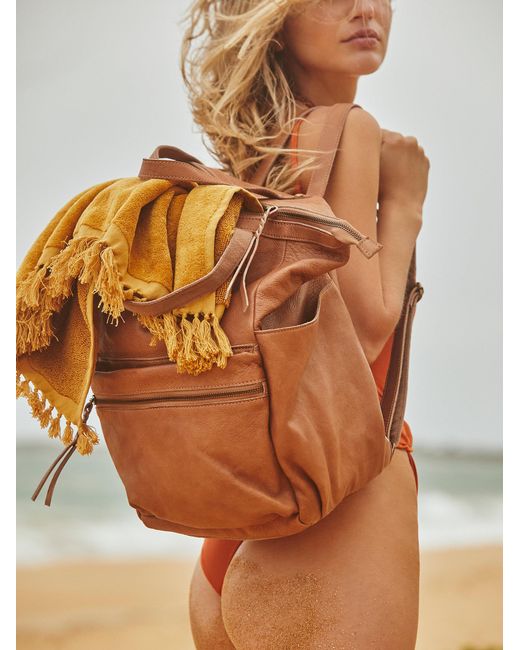 Free People Brown Best Day Convertible Backpack