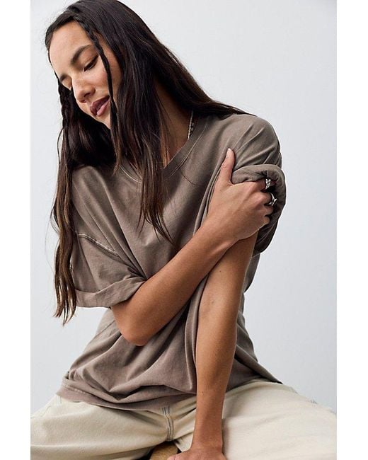 Free People Multicolor Perfect Oversized Tee