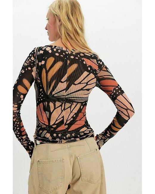 Free People Multicolor Lilly Printed Long Sleeve Top