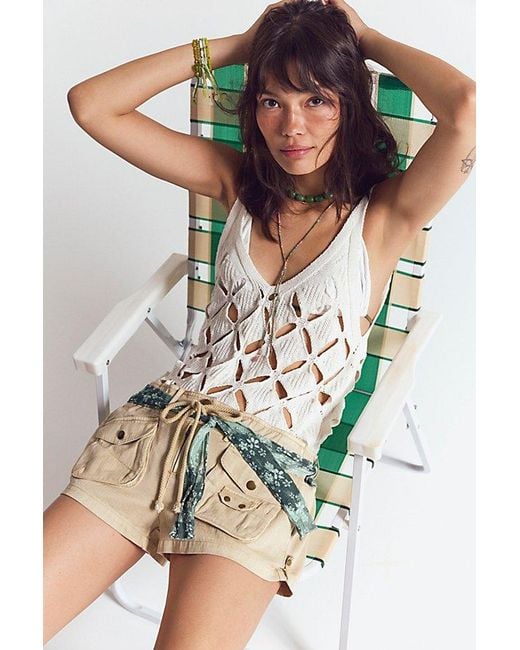 Free People Brown Waimea Slouchy Shorts