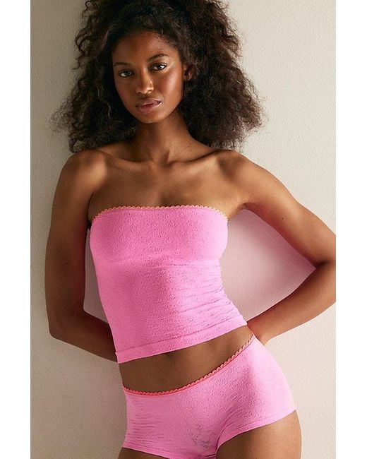 Intimately By Free People Pink Sweet Point Seamless Tube Top By