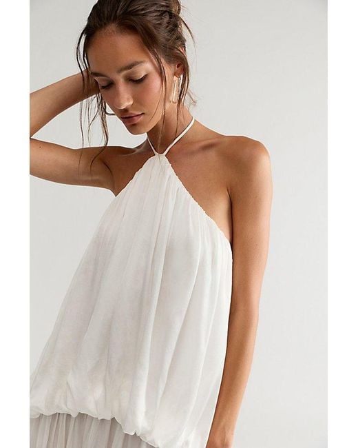 Third Form White Dreamt Halter Maxi Dress