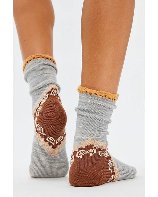 Free People Gray Raggedy Ankle Socks