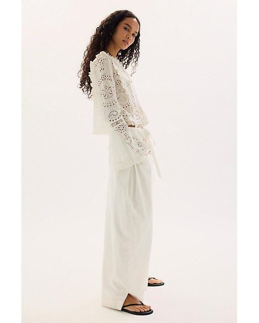 LoveShackFancy Natural Hawthorn Blouse
