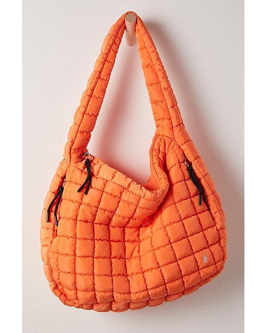 Free People Orange Fp Movement Quilted Carryall