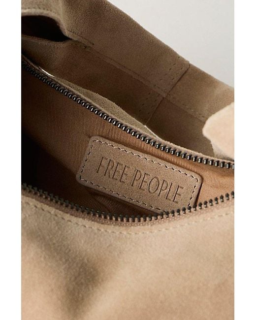 Free People Natural Soto East West Suede Shoulder Bag